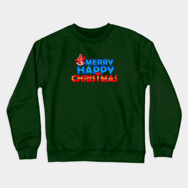 Merry happy christmas Crewneck Sweatshirt by creative7